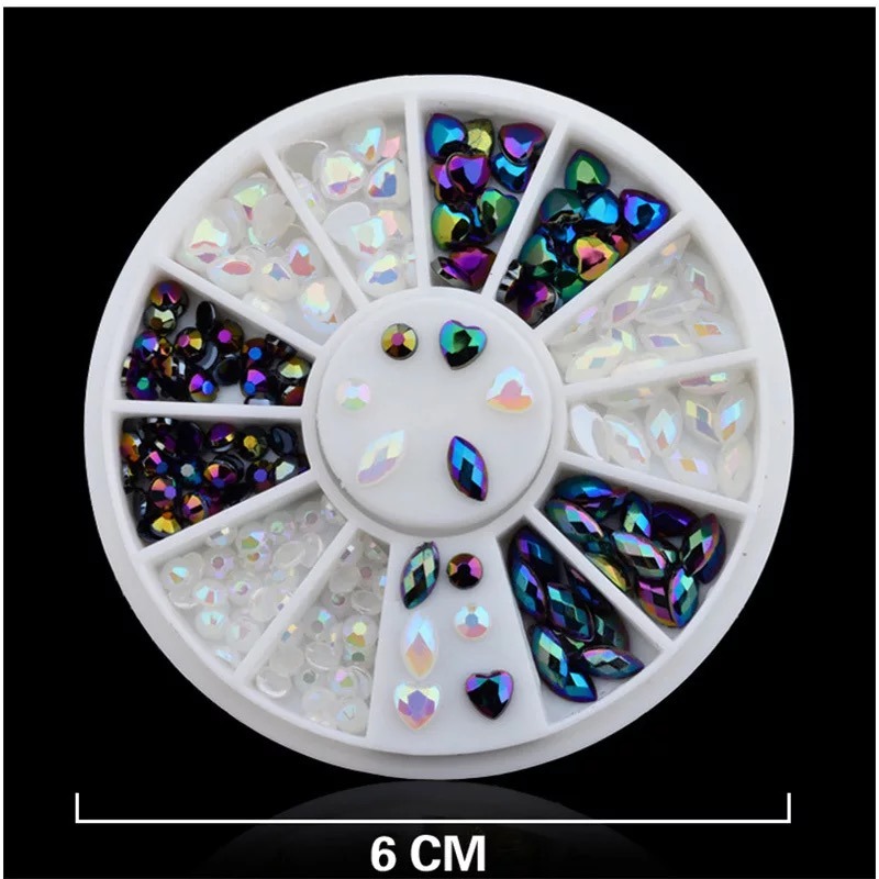 Mixed Shapes Ab Color Pearls Diamonds for Nail Art