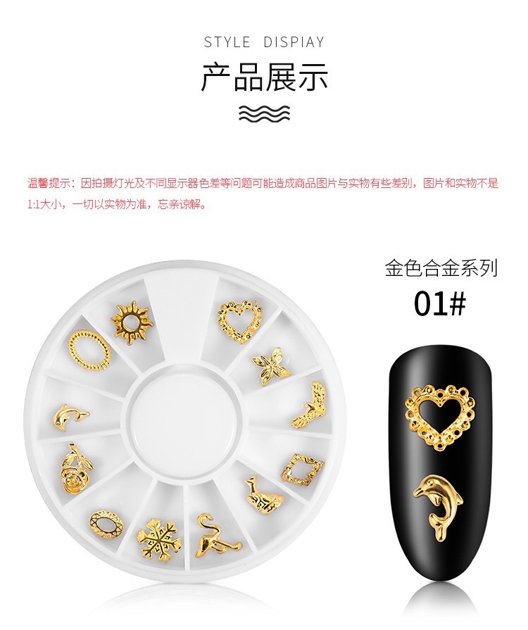 Charms Metal Alloy Diamonds Pearl Jewelry Nail Art Decorations Accessories