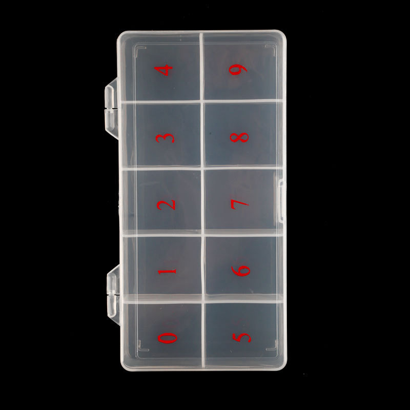 500PCS Nail Tip Box for Nail Art Tool Empty Containers
