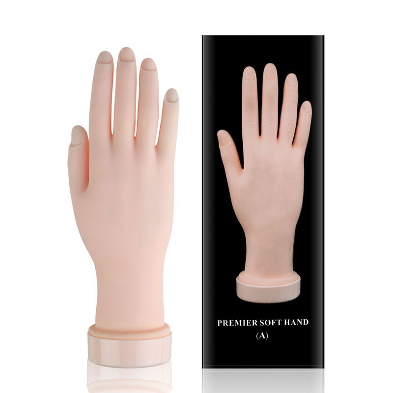 Practice Flexible Movable Hand Model for Nail Art Training Display