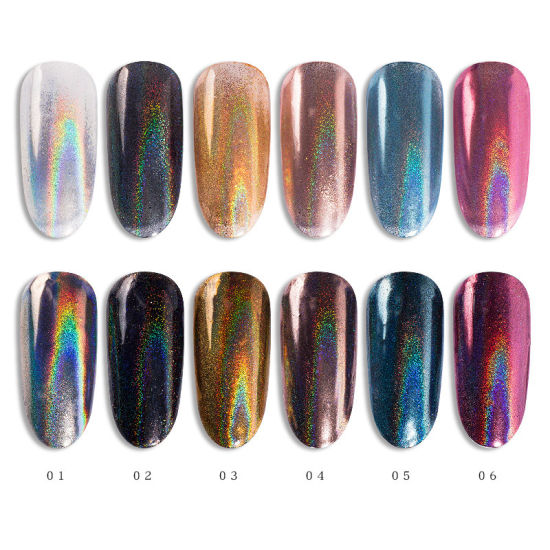 Glitter Nails Holographic DIP Powder Chrome Pigments Nail Art Decorations