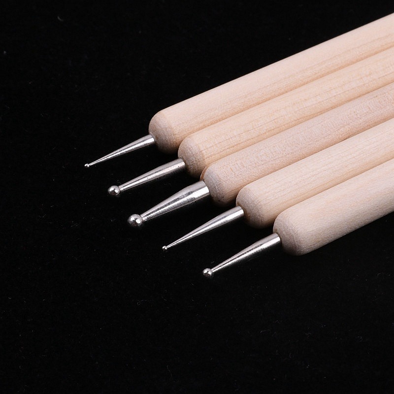 Dotting Brush Set with Wooden Handle Nail Art Tools