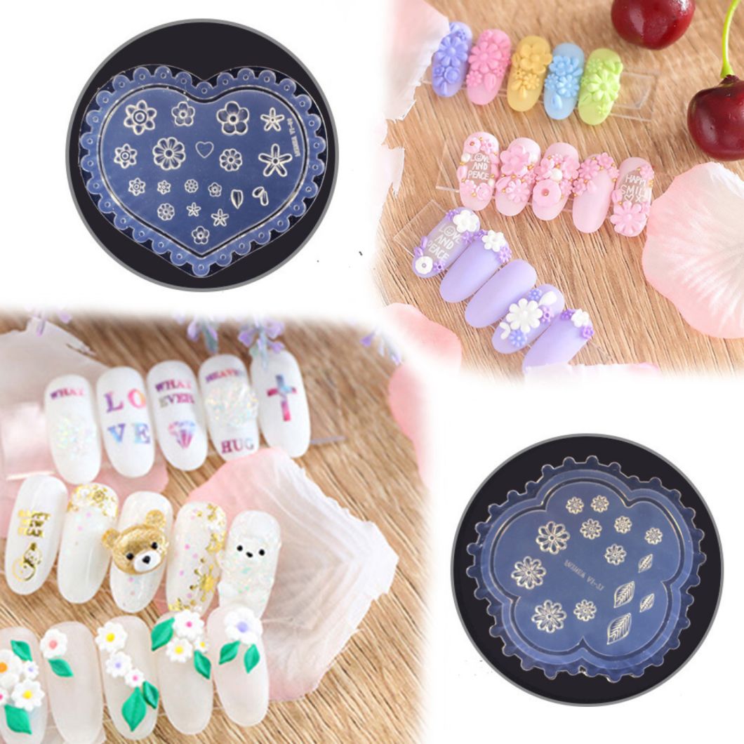 3D Acrylic Mold Silicone Templates Nail Art Decorations Mould