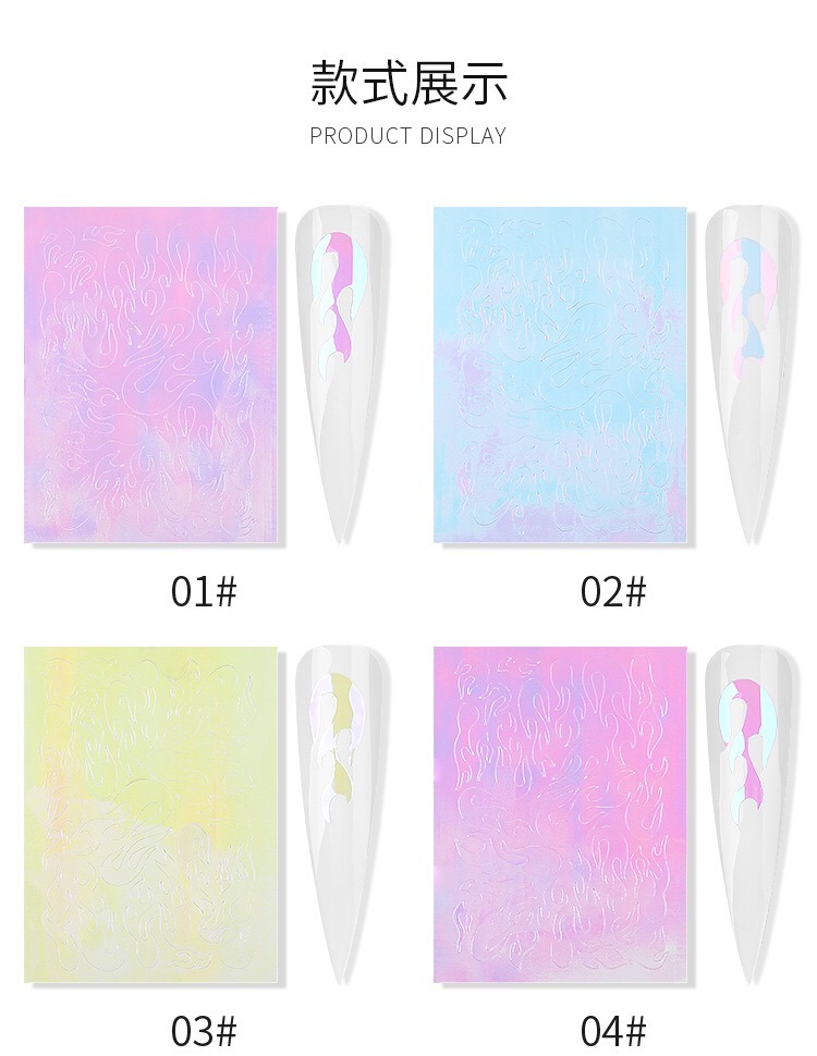 Fire Shape Nail Stickers Nail Art Stickers Nail Accessories