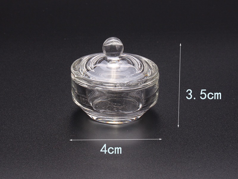 Crystal Clear Acrylic Liquid Dish Glass Cup Nail Art Tool