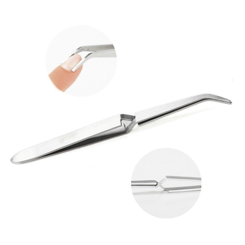 Multifunction Stainless Steel Nail Art Shaping Tweezers Nail Art Tool