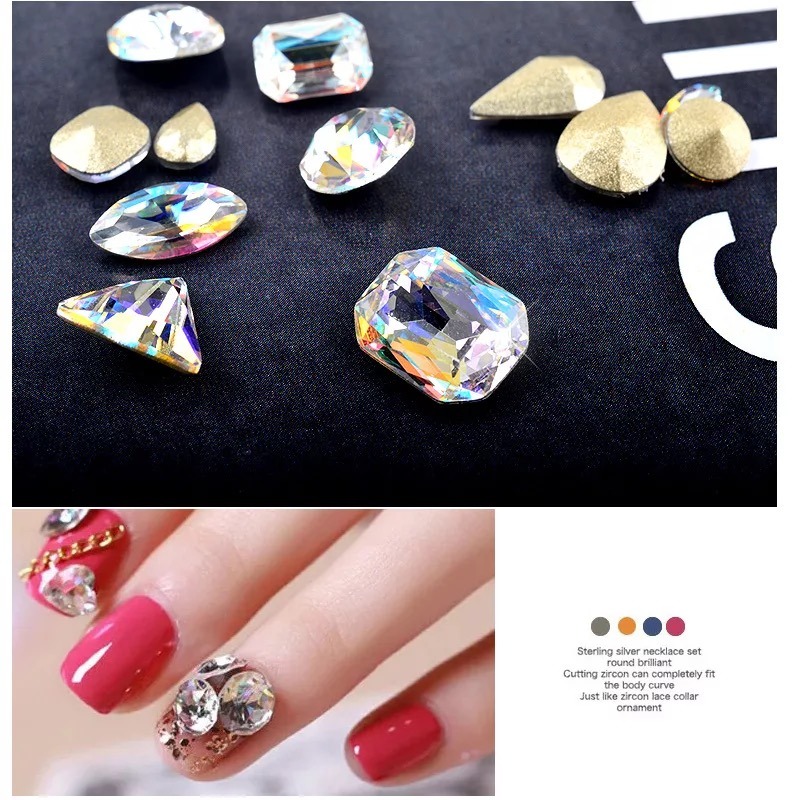 Wheel Crystal Ab Diamond Nail Stone Nail Art Decoration Manicure