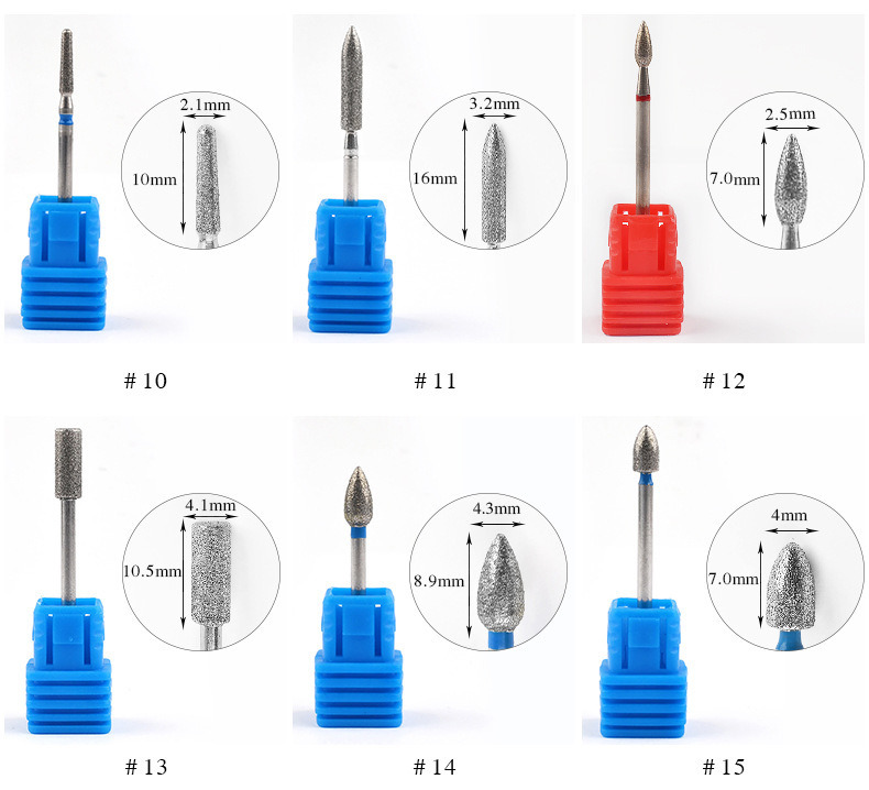 Diamond Nail Drill Bits Cuticle Clean Electric Manicure Machine Accessories