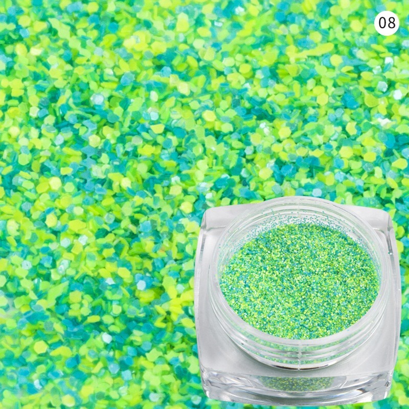 Nail Sandy Glitter Powder Mixed Color Manicure Nail Art Decoration