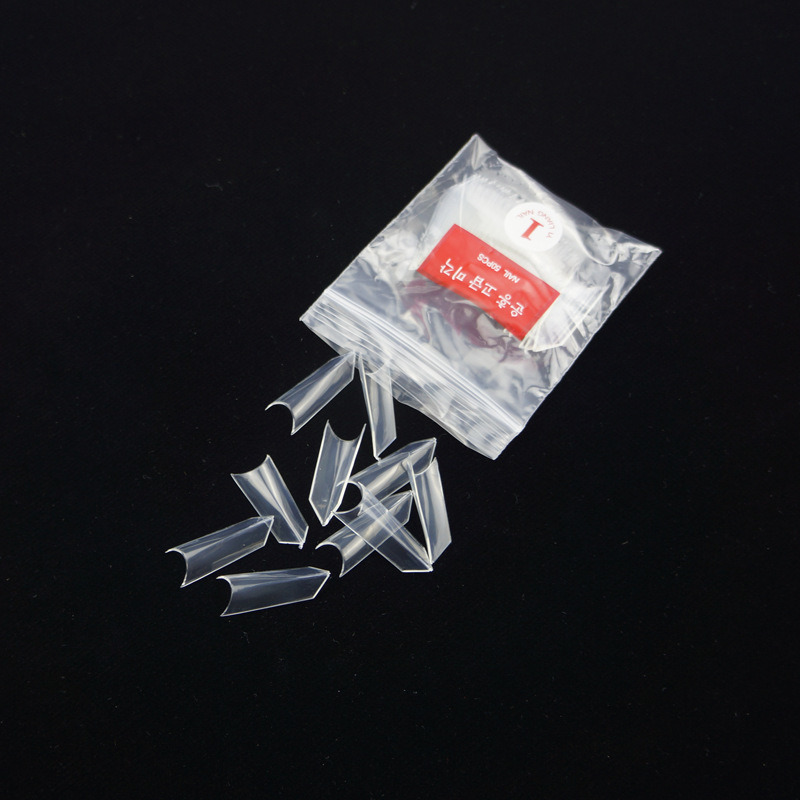 500PCS Fake Nail Transparent Natural White French Acrylic Nail Tips