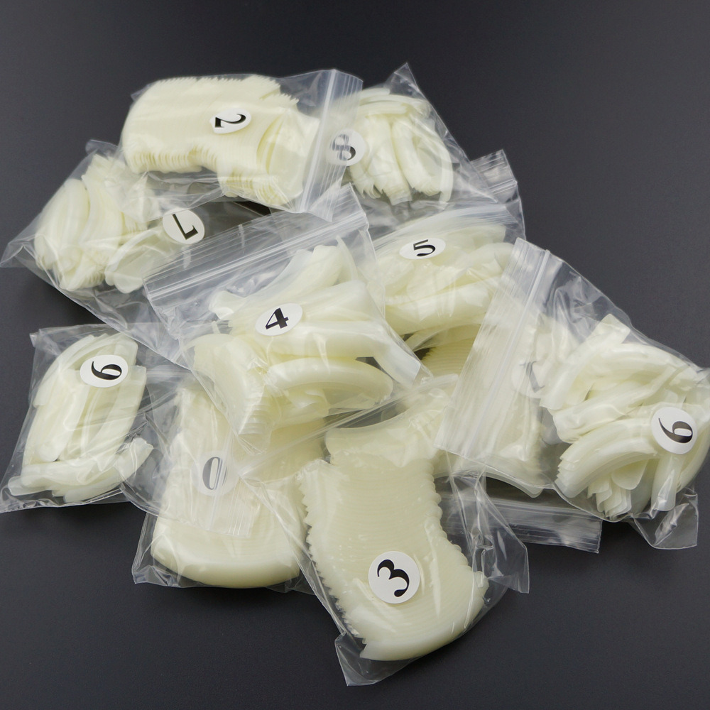 500PCS False Nail White French Empress Curve Nail Art Tips