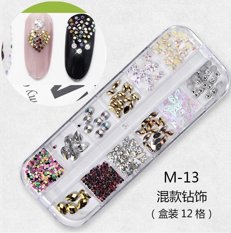 Mixed Multi-Size Nail Rhinestones 3D Decorations Nail Art Decorations