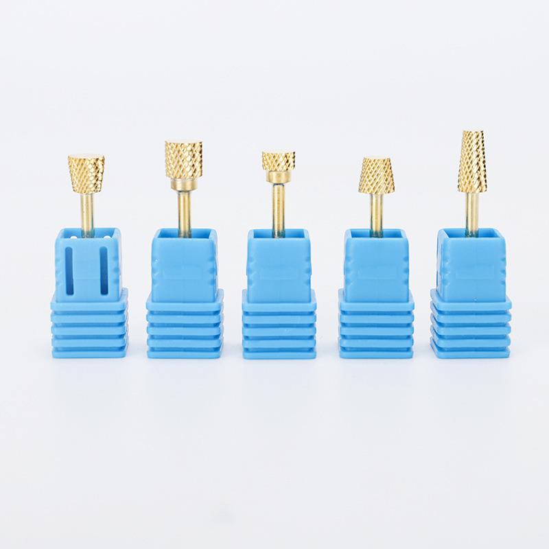Gold Carbide Electric Burr Cutter Nail Drill Nail Art Tools