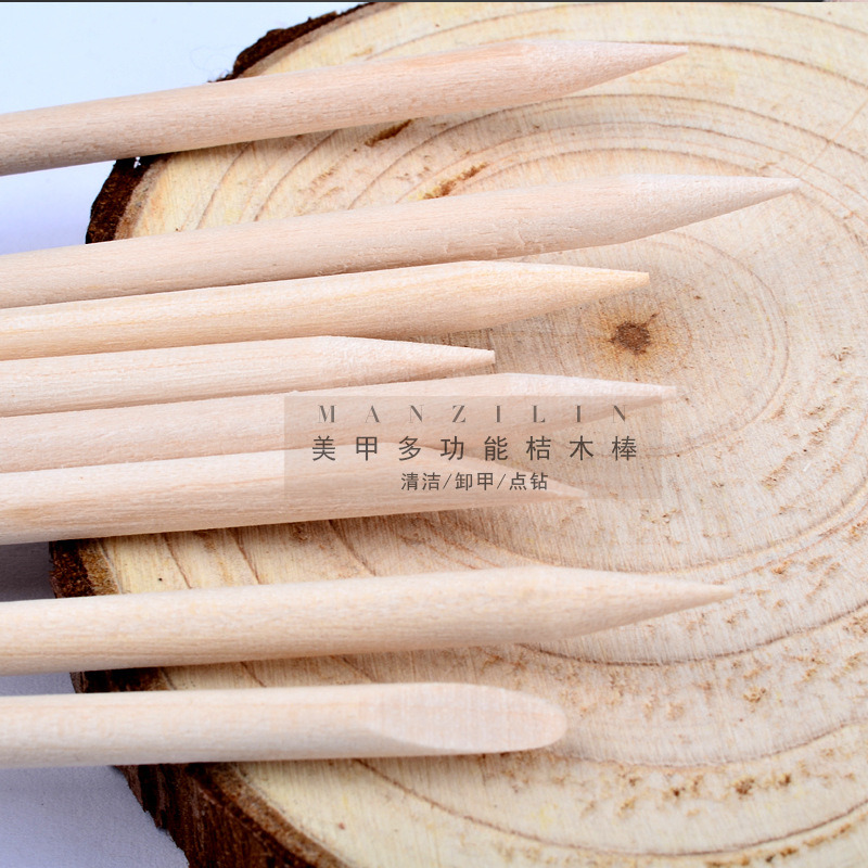 Wood Stick Cuticle Pusher Remover Pedicure Nail Art Tool