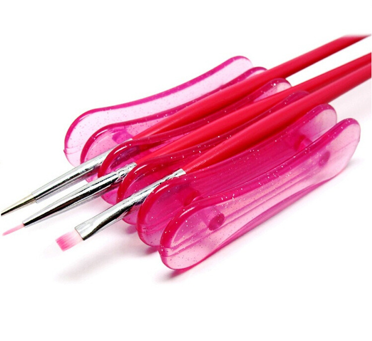 5 Grid Nail Art Penholder Nails Salon Brush Rack Accessory