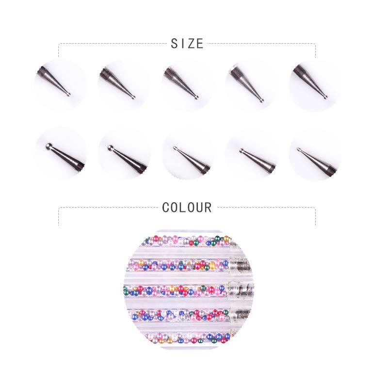 Nail Art Dotting Pen Acrylic Caviar 2-Way Brush Manicure Tools