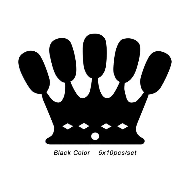 Nail Chart Palette Practice Display Tool Nail Art Crown Shaped