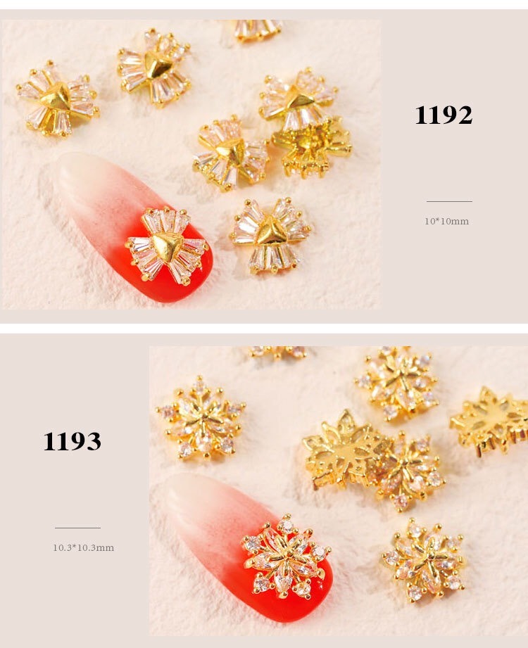 Top-Level Quality Zircon Crystal Manicure Diamond Charms Nail Art Jewelry