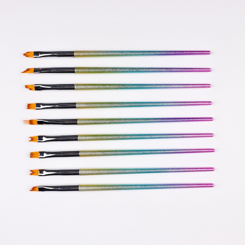 9PCS Flower Painting Brush Set Nail Art Decorations Brush Set