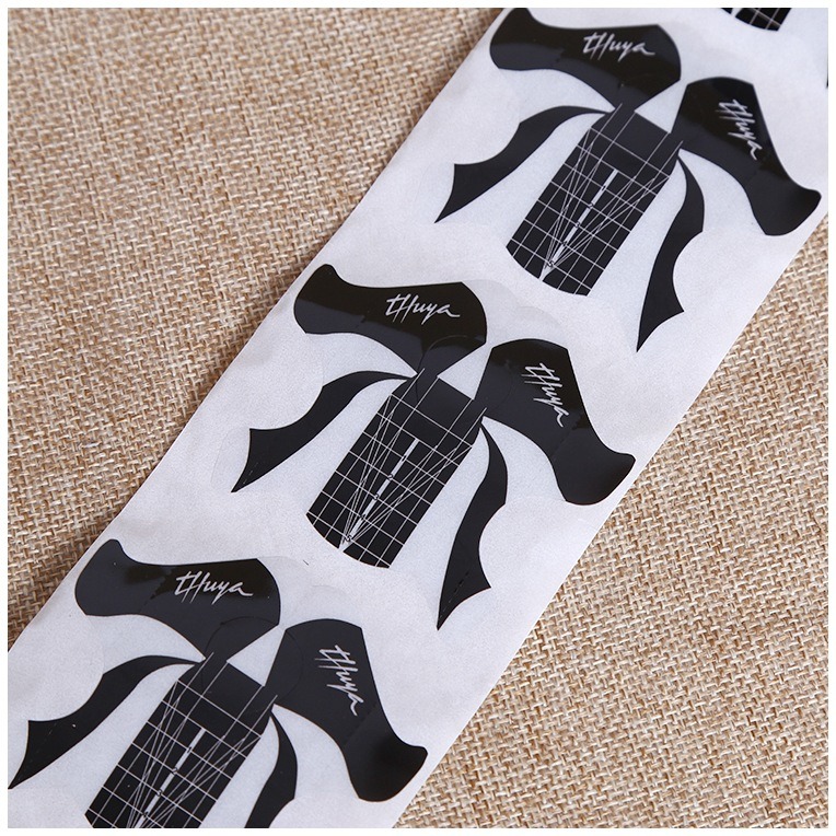 New Design Black Hair Shape Nail Forms Nail Art Extension