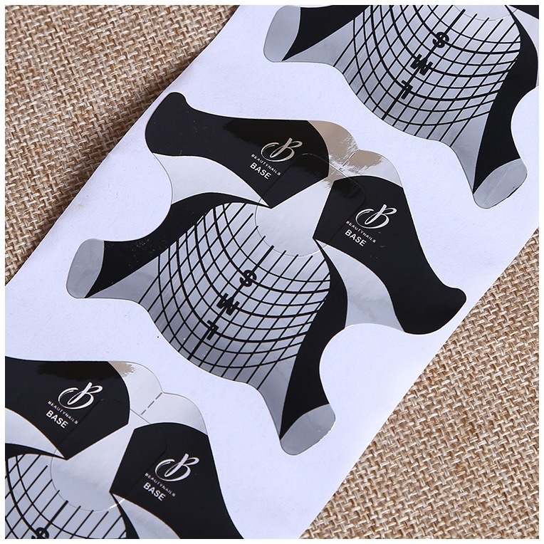 New Design Black Hair Shape Nail Forms Nail Art Extension