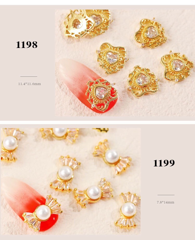 Top-Level Quality Zircon Crystal Manicure Diamond Charms Nail Art Jewelry