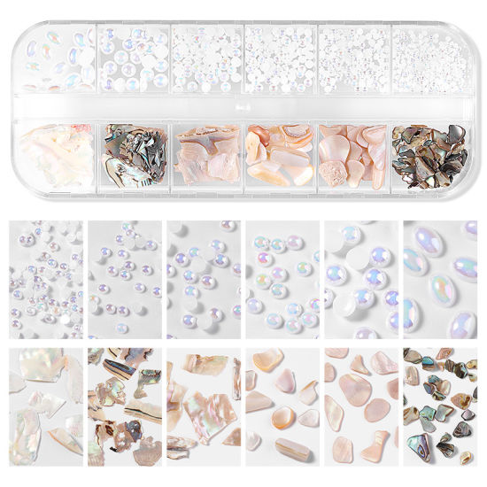 Crushed Natural Seashell Fragment Pearl Thick Shiny Nail Art Decoration