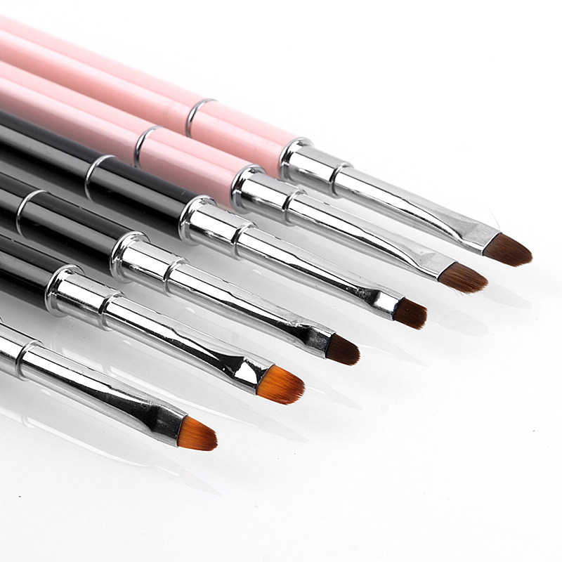 Double-End Nail Brush Pusher DIY Nail Glue Brush Picker Manicure