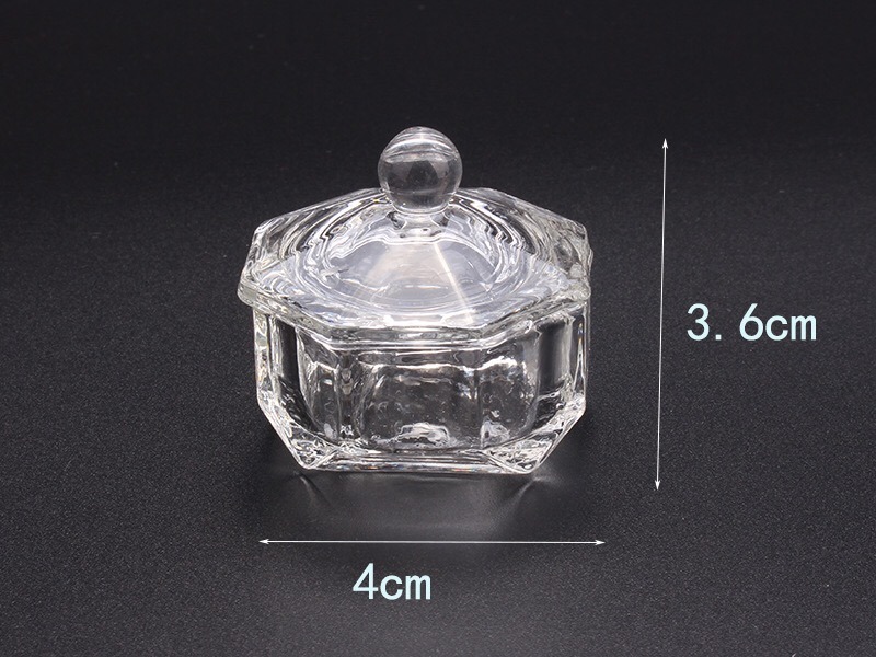 Crystal Clear Acrylic Liquid Dish Glass Cup Nail Art Tool