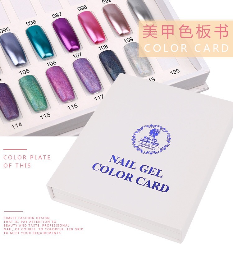 Dedicated White Nail Gel Polish Display Card Chart Color Chart
