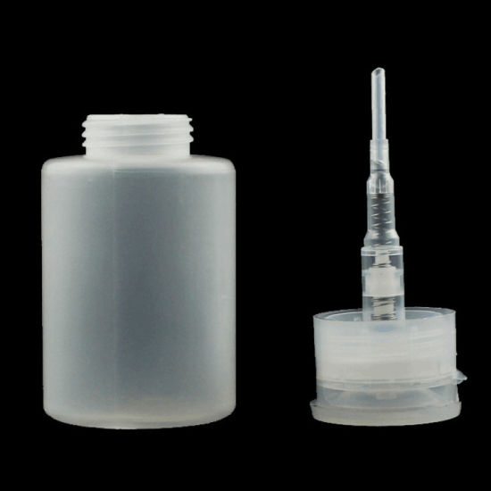 Empty Plastic Nail Polish Makeup Remover Bottle Storage Portable Tool