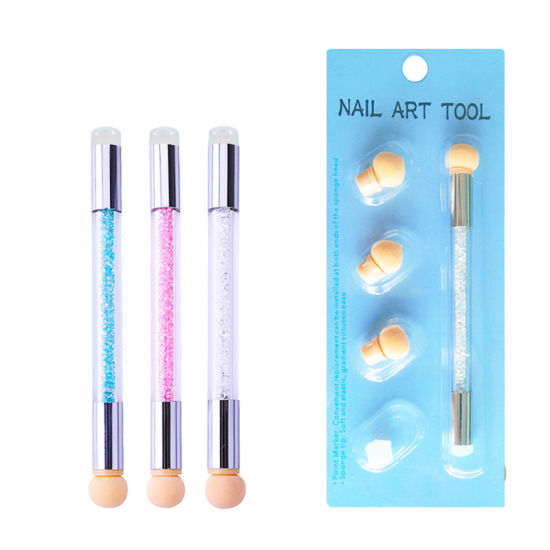 Glitter Powder Nail Art Sponge Nail Brush Gradient Painting Pen