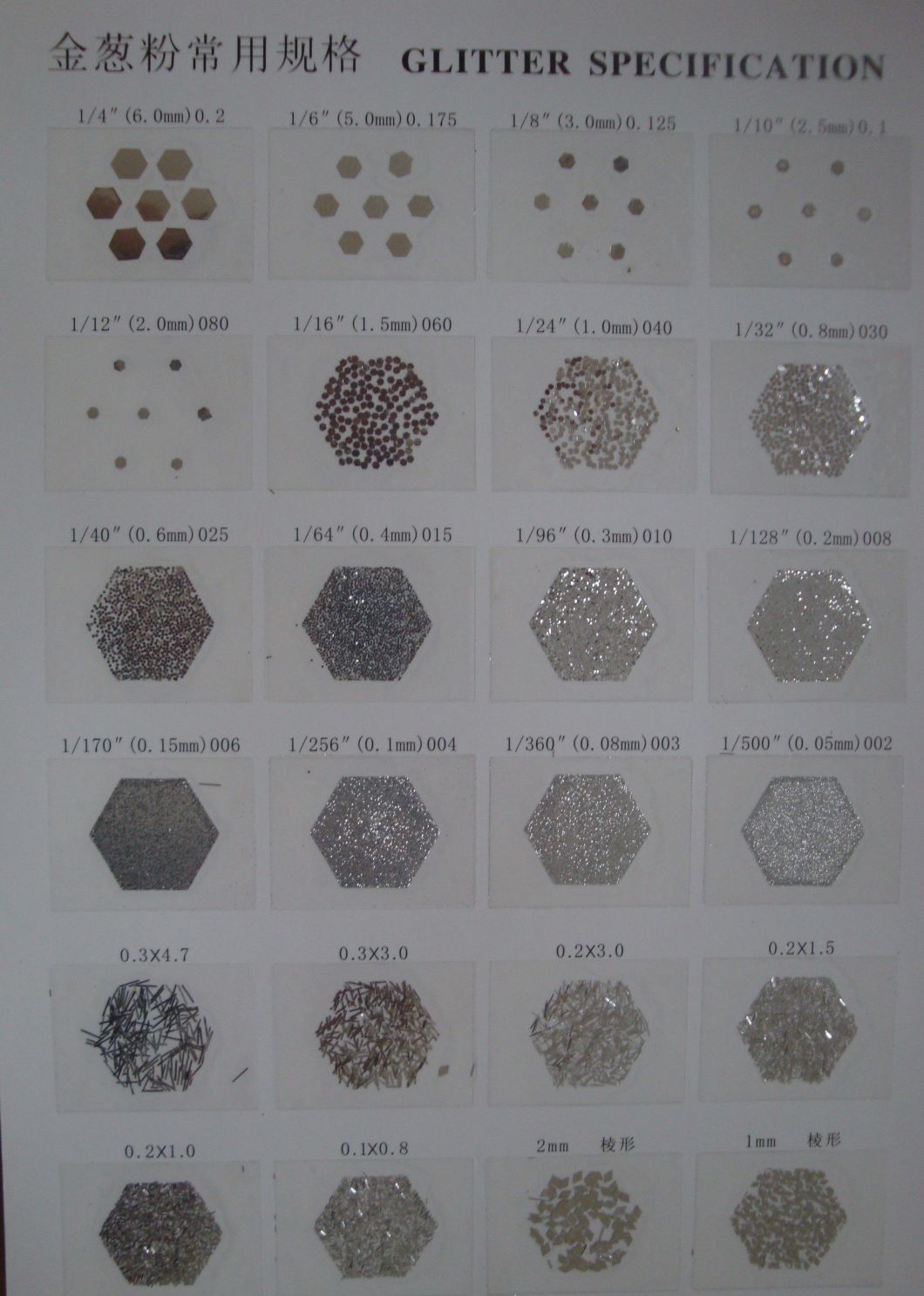 Nail Decoration of Nail Art Hexagon Spangle Set