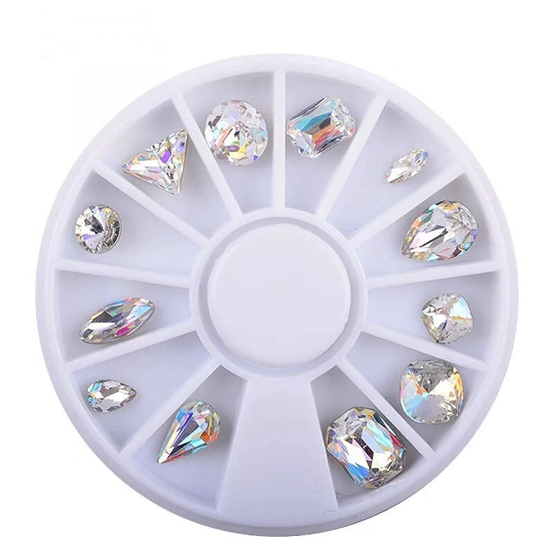 Wheel Crystal Ab Diamond Nail Stone Nail Art Decoration Manicure