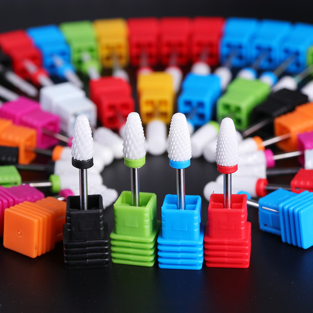 Bullet Shape Milling Cutter Nail Art Ceramic Nail Drill Bits