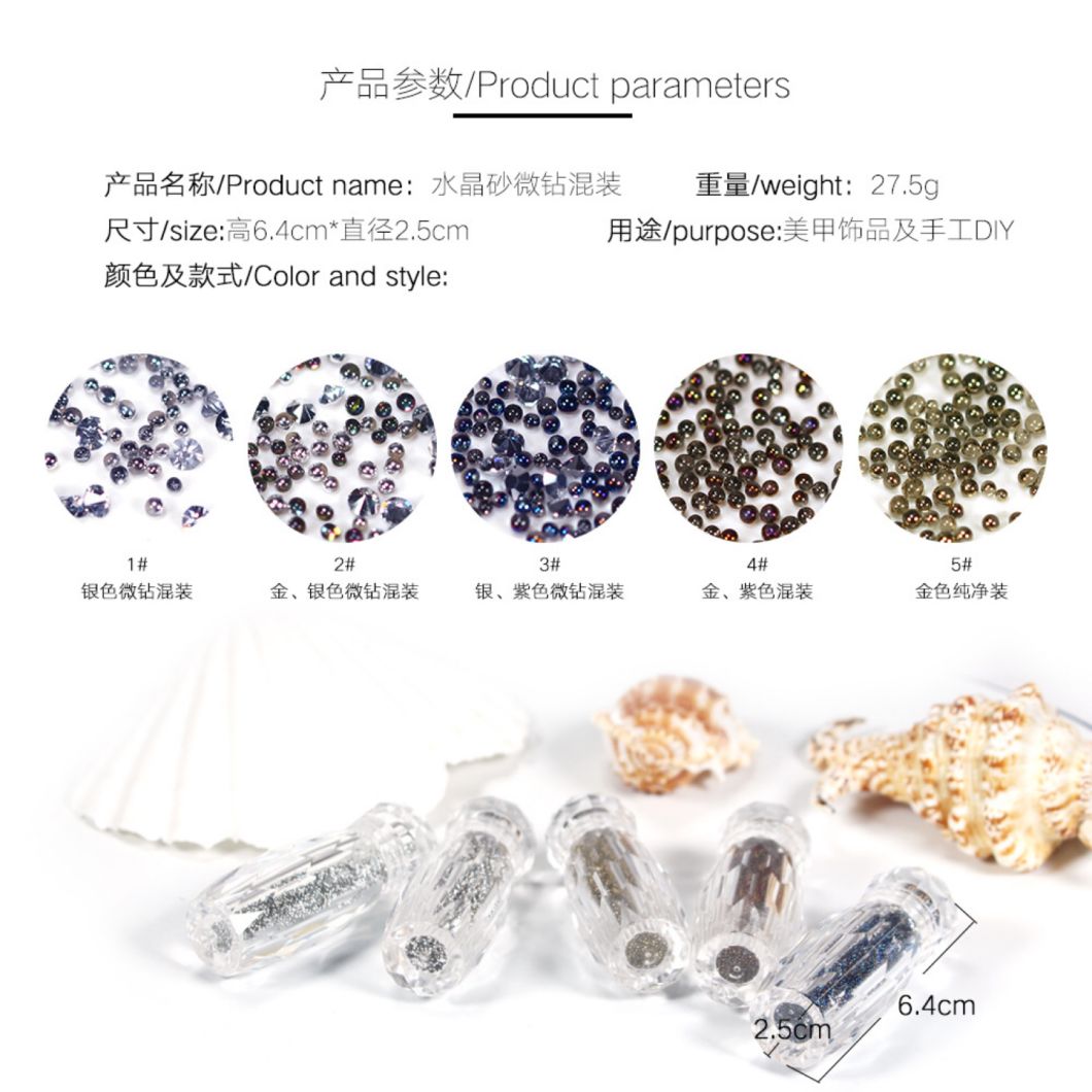 Nail Rhinestones Micro Diamond Glass Gem Accessories Nail Art Decorations