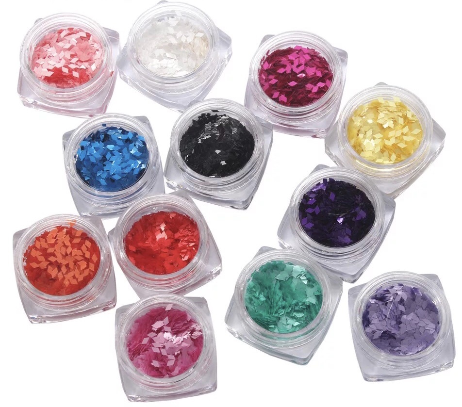 Nail Sequins Diamond Rhombus Pearl Light Paillette Manicure Nail Art