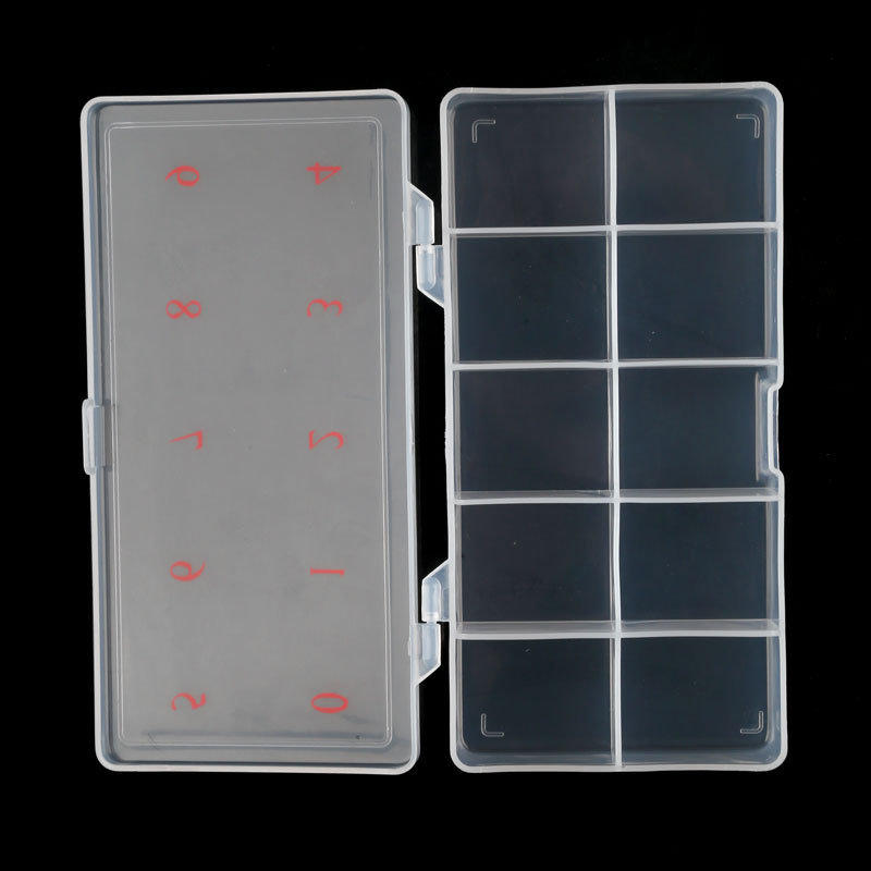 500PCS Nail Tip Box for Nail Art Tool Empty Containers