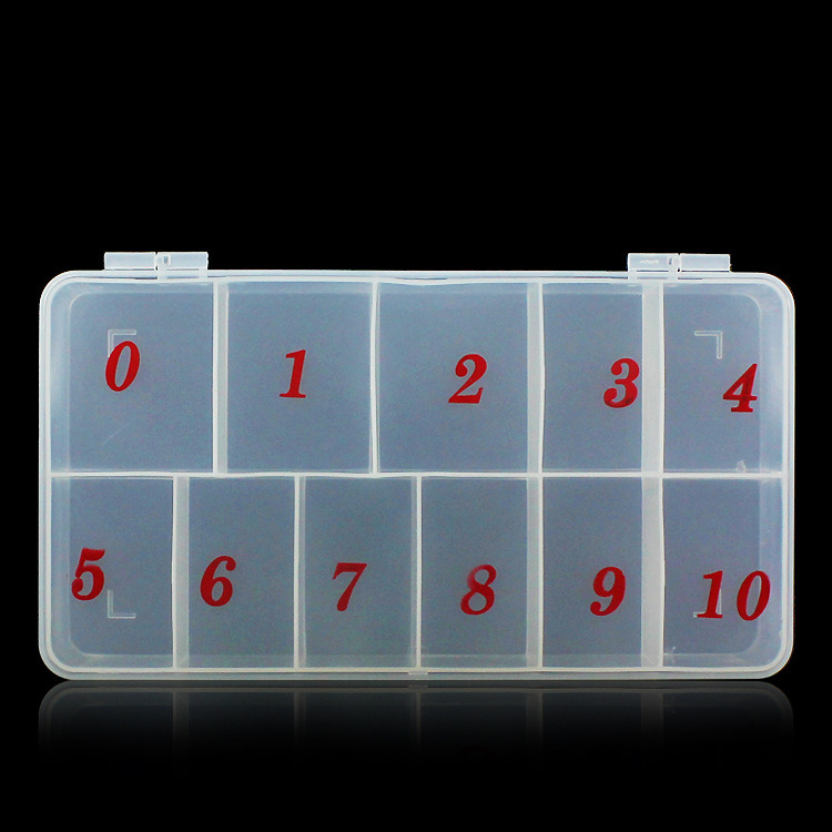 1000PCS Nail Tip Box for Empty Containers Nail Art Tool