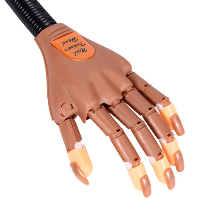 Flexible Movable Fake Hands Nail Art Training Model Manicure Tool