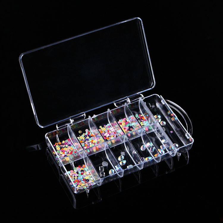 100PCS Nail Tip Box Nail Art Tools Portable Empty Containers
